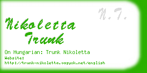 nikoletta trunk business card